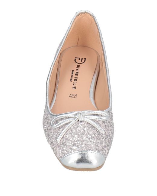 Divine Follie White Ballet Flats