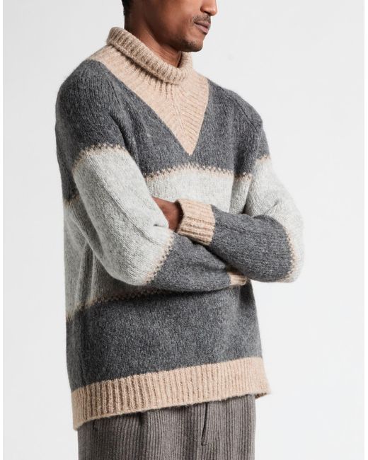 Giorgio Armani Gray Turtleneck Alpaca Wool, Wool, Polyamide for men