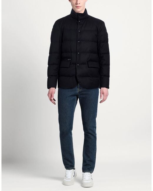 Woolrich Blue Midnight Puffer Wool for men