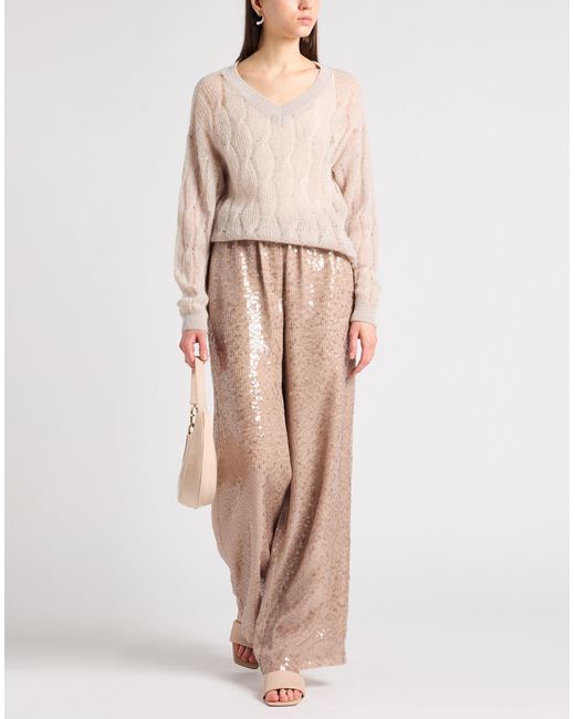 Peserico White Sweater Viscose, Polyester, Alpaca Wool, Polyamide, Virgin Wool