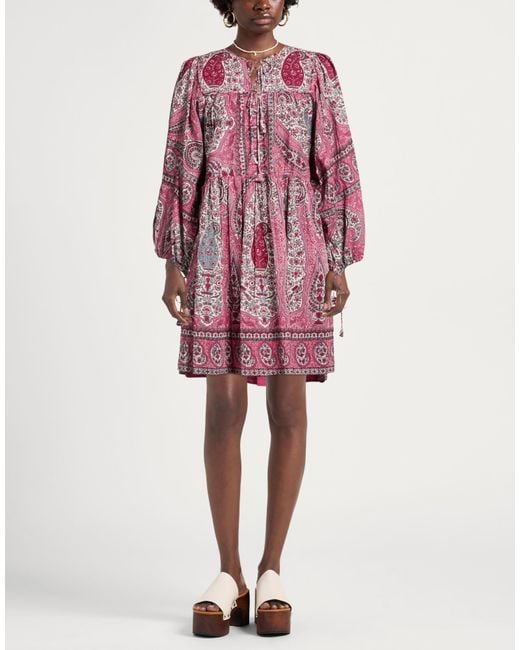 Antik Batik Pink Garnet Mini Dress Cotton