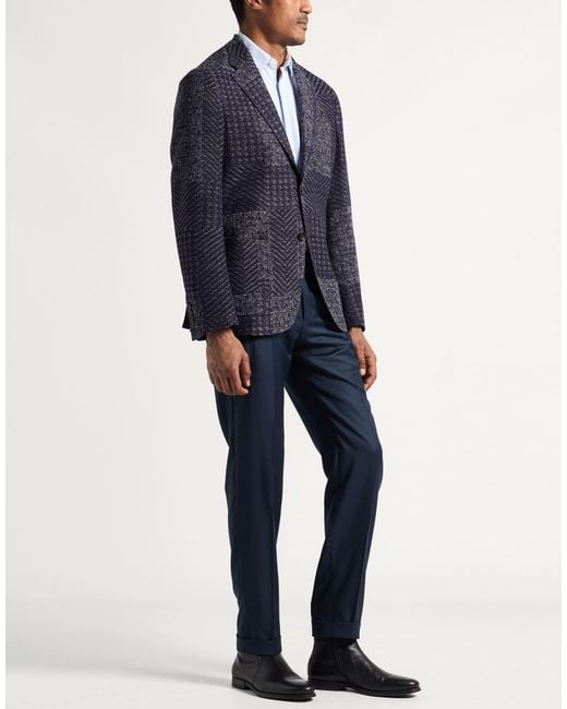 Etro Blue Blazer Wool, Acrylic for men