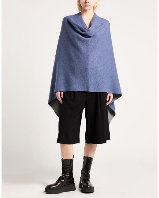 Ferragamo Blue Cape Cashmere