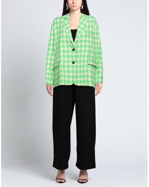 ViCOLO Green Blazer Polyester, Cotton