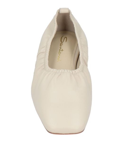Santoni Natural Ballet Flats