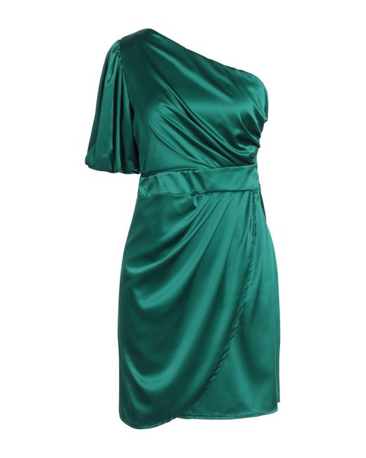 VANESSA SCOTT Green Emerald Mini Dress Polyester