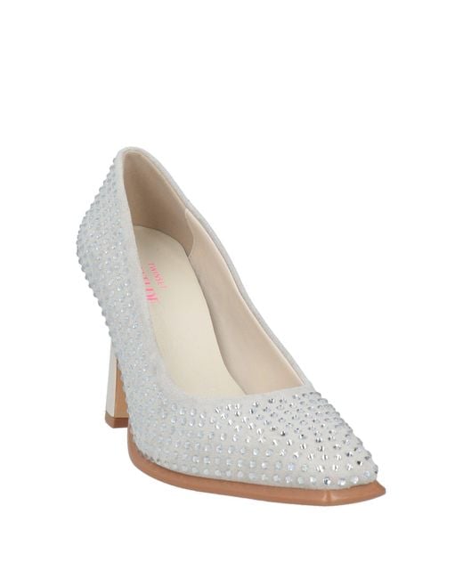Twinset White Pumps Textile Fibers