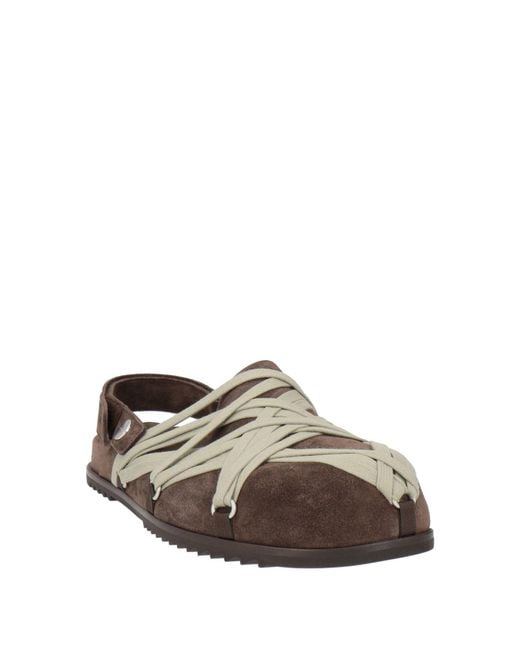Rick Owens Brown Mules & Clogs