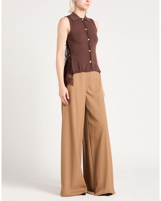 Please Brown Shirt Viscose, Polyamide