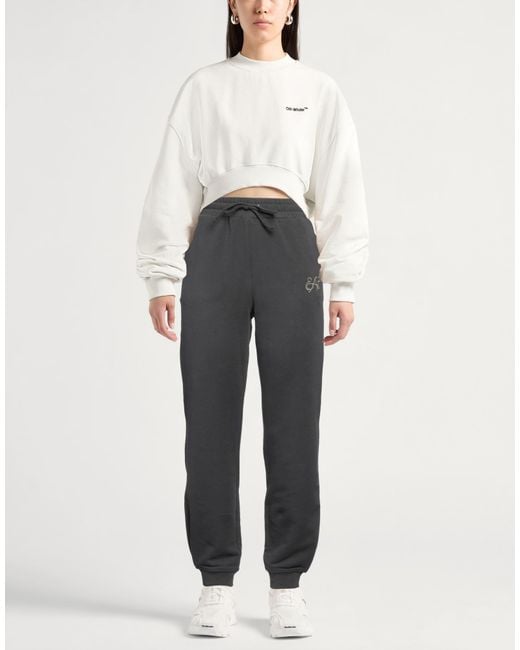 EA7 Gray Lead Pants Cotton, Elastane
