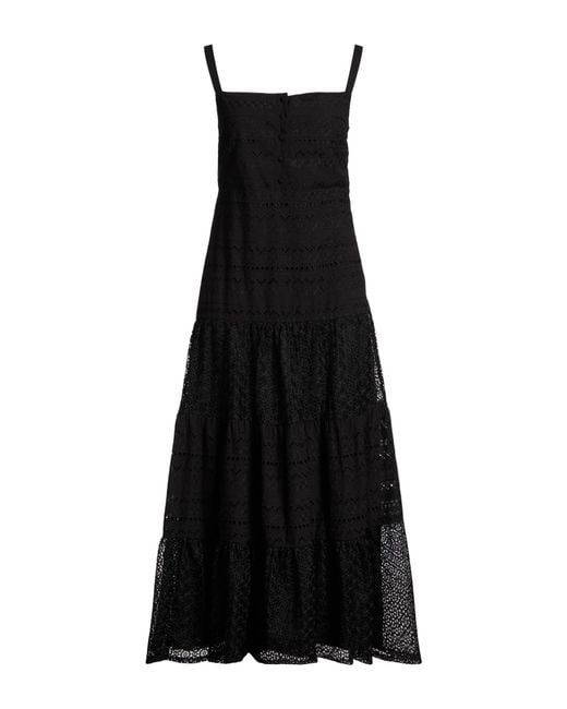 Marella Black Maxi Dress Cotton, Polyester