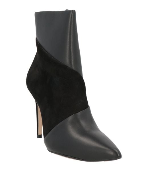 Miss Unique Black Ankle Boots Leather