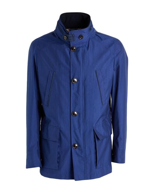 Tombolini Blue Jacket Cotton, Wool, Silk for men