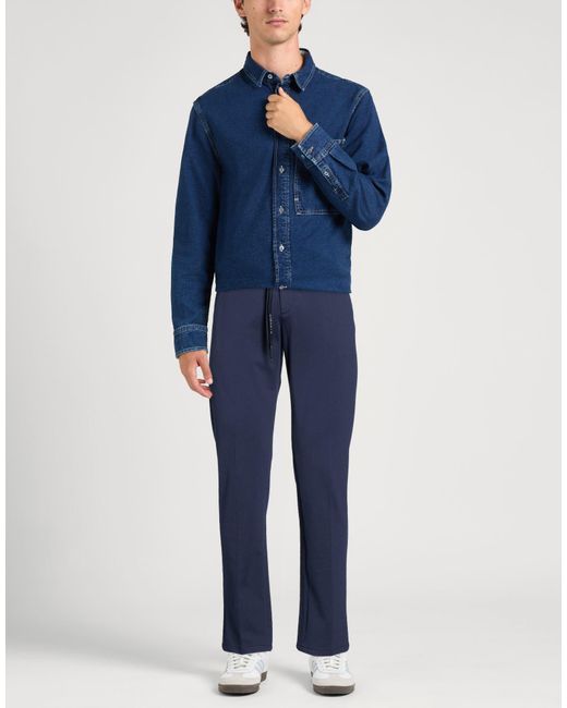 Circolo 1901 Blue Midnight Pants Cotton, Polyamide, Elastane for men