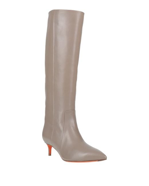 Santoni Gray Boot Leather