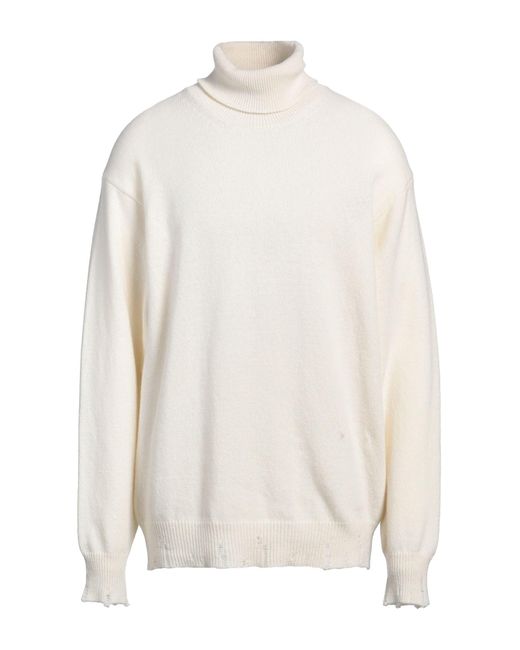 Amaranto White Turtleneck for men