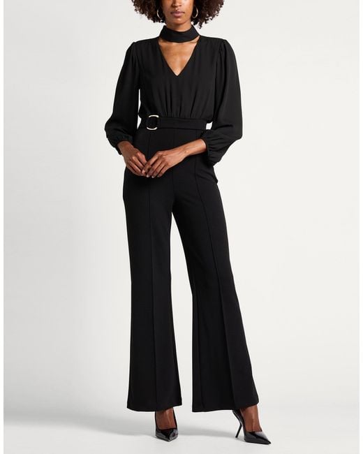 Rinascimento Black Jumpsuit Polyester, Elastane