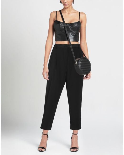 Soallure Black Pants Polyester, Elastane