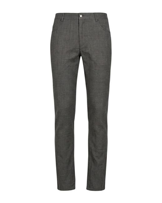 Corneliani Gray Pants Virgin Wool, Elastane for men