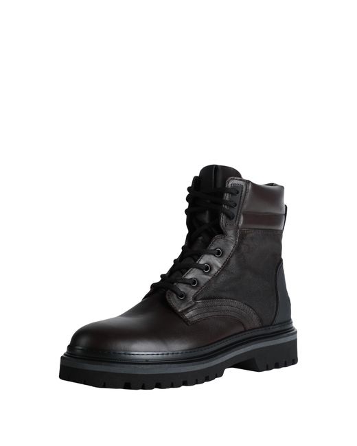 Woolrich Black City Boot Wings Dark Ankle Boots Calfskin for men