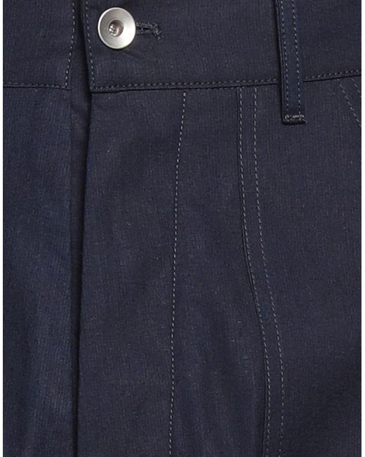 Rick Owens Blue Midnight Pants Cotton for men