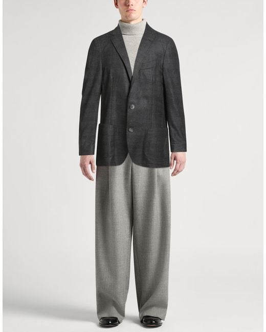 Fedeli Black Blazer Cashmere for men