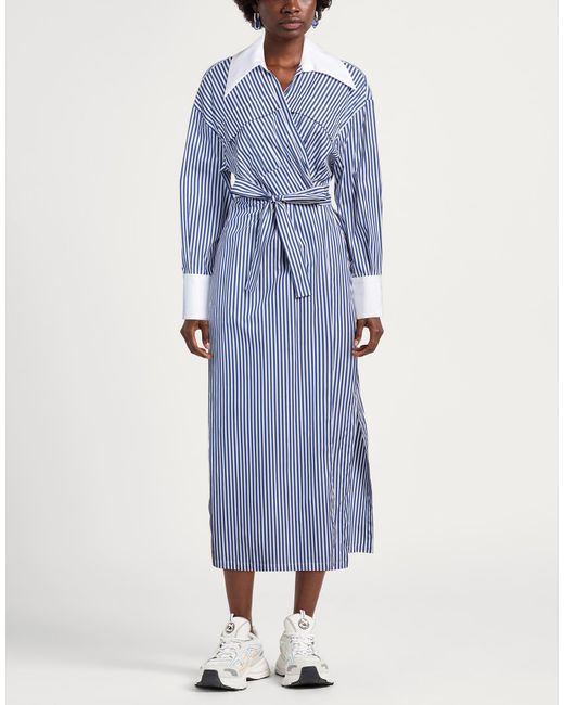 Ballantyne Blue Maxi Dress Cotton, Elastane