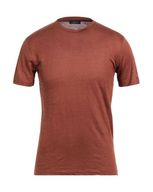 Tombolini Red Tan T-Shirt Linen for men