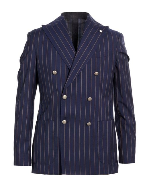 L.b.m. 1911 Blue Blazer Virgin Wool for men