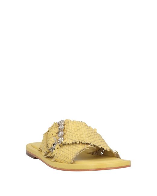 Emanuélle Vee Yellow Sandals Soft Leather