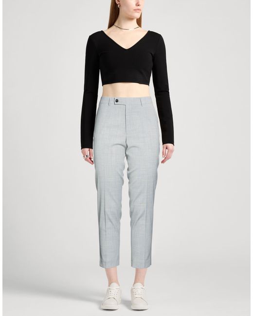 Berwich Gray Pants Polyester, Wool, Elastane