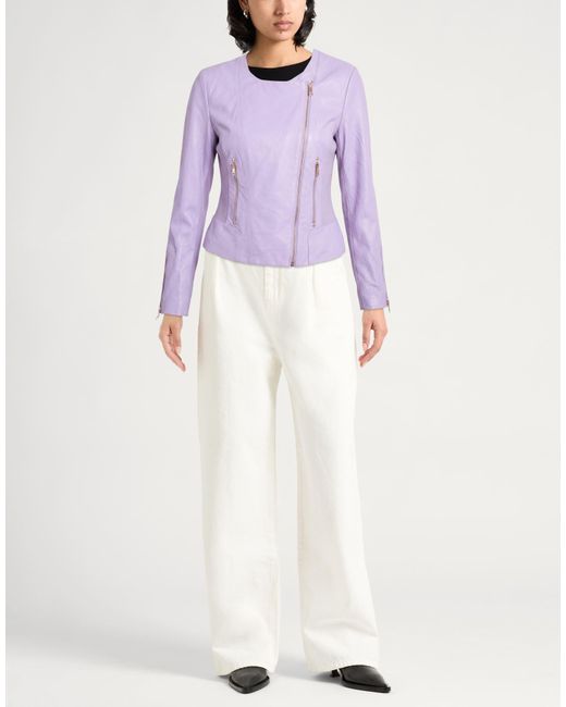 Liu Jo Purple Lilac Jacket Lambskin