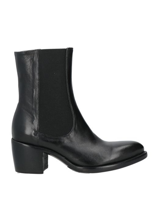 Rocco P Black Ankle Boots Leather