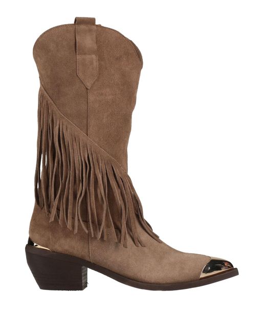 Just Cavalli Brown Light Boot Leather