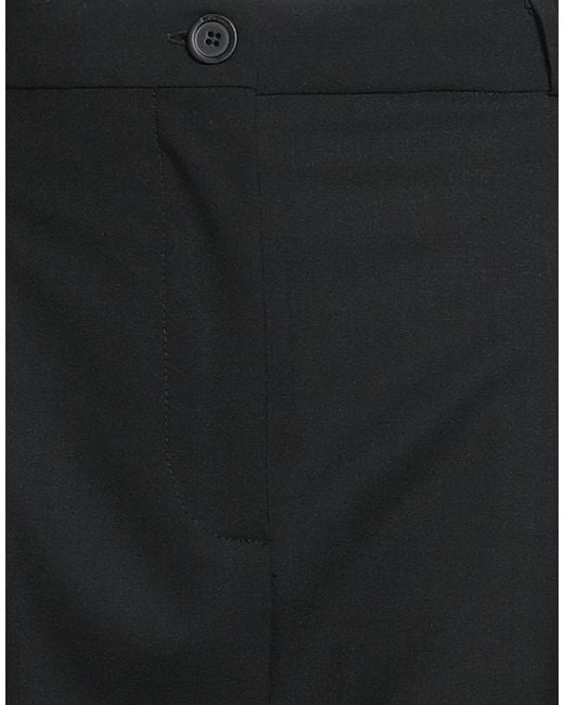 Semicouture Black Pants Polyester, Virgin Wool, Elastane