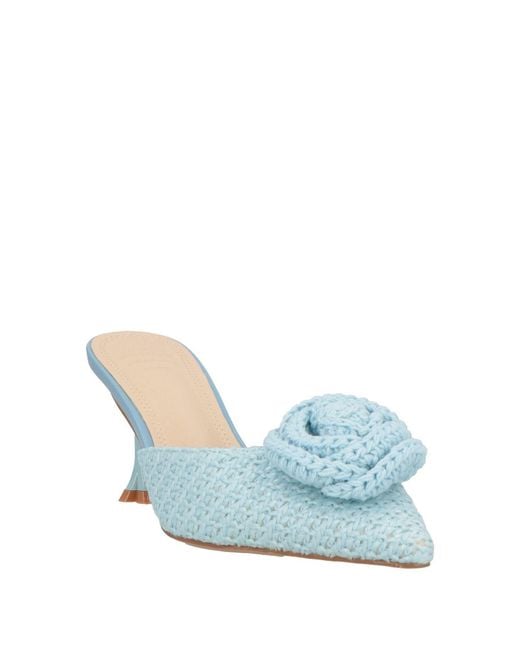Twenty Four Haitch Blue Mules & Clogs