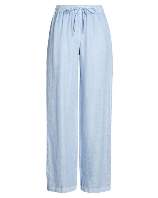 120% Lino Blue Pants Linen