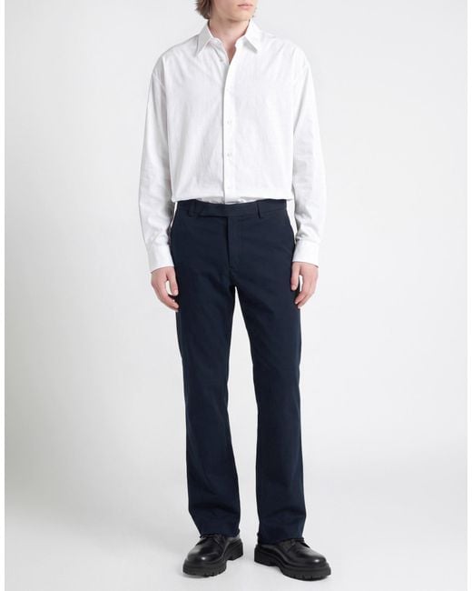 Malo Blue Pants Cotton, Elastane for men