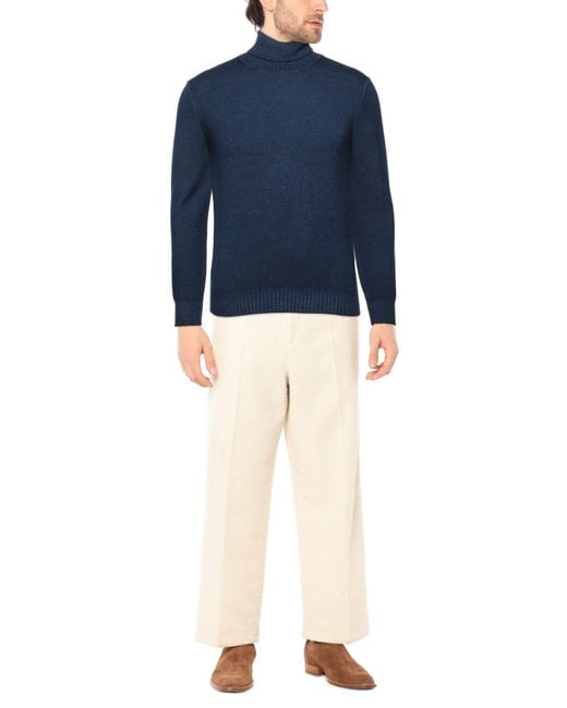 Barba Napoli Blue Turtleneck for men