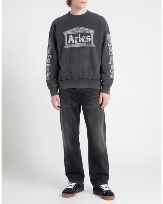 Aries Gray Sweatshirt Cotton for men