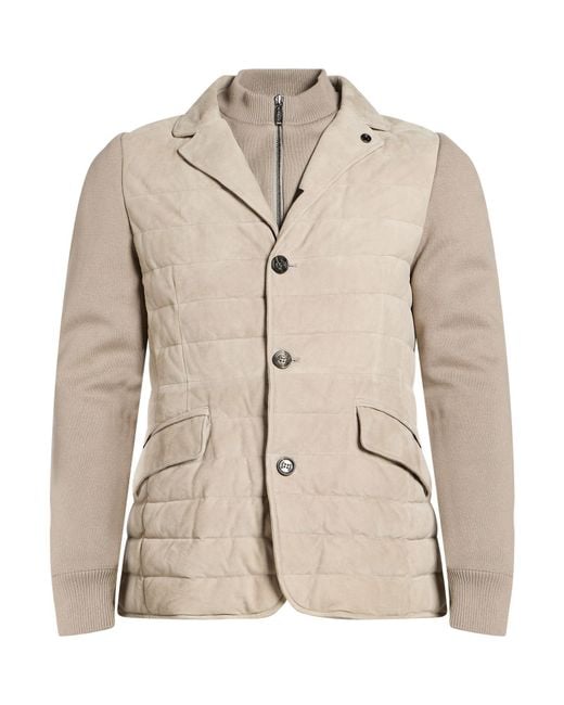 Moorer Natural Jacket Cotton, Elastane for men