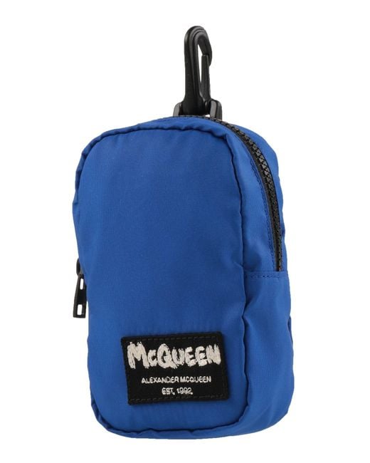 McQueen Blue Belt Bags for men