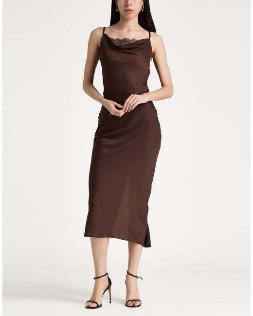 ROTATE BIRGER CHRISTENSEN Brown Maxi Dress