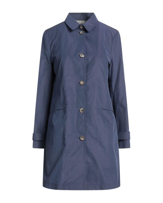 Cappellini By Peserico Blue Overcoat & Trench Coat