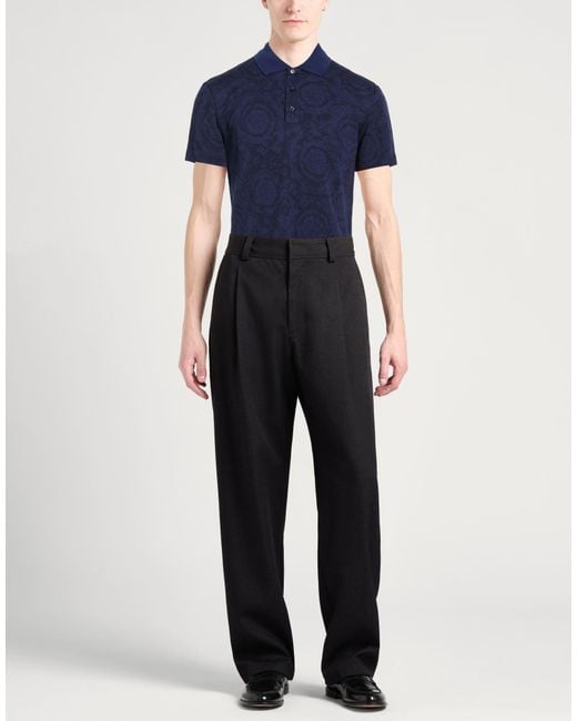 Versace Blue Polo Shirt Cotton for men