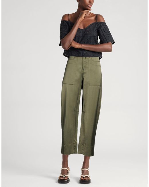 High Green Military Pants Viscose, Virgin Wool, Elastane