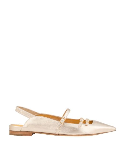 Mara Bini Natural Ballet Flats Leather