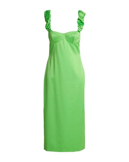 Moschino Green Midi Dress Polyester, Elastane