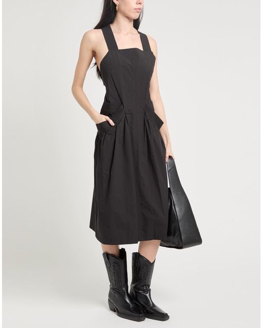 Low Classic Black Midi-Kleid