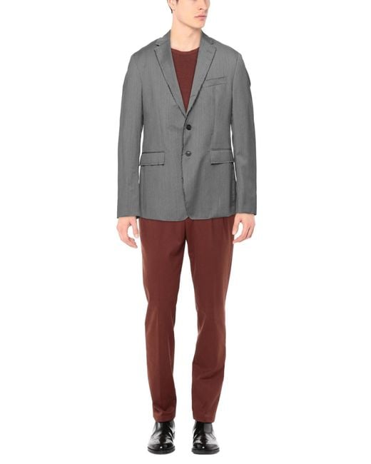 Grifoni Gray Blazer Virgin Wool for men